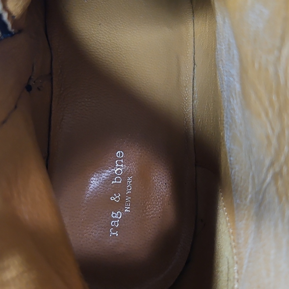 Rag & Bone Abel Moto Black Leather Boots Size 38.5 US Size 8.5 - Picture 14 of 14